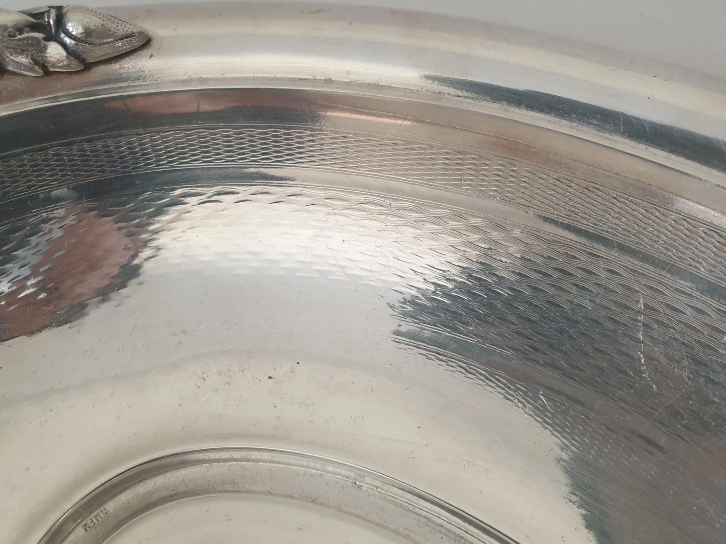 Antique WMF Silver Plated Oval Serving Platter or Bread Basket with with Handles