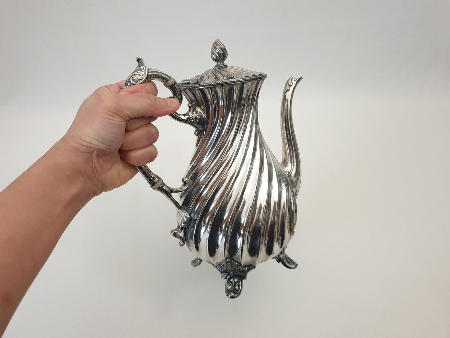 Antique James Dixon & Sons English Victorian Silver Plated Coffee Service Set - Sheffield circa 1900