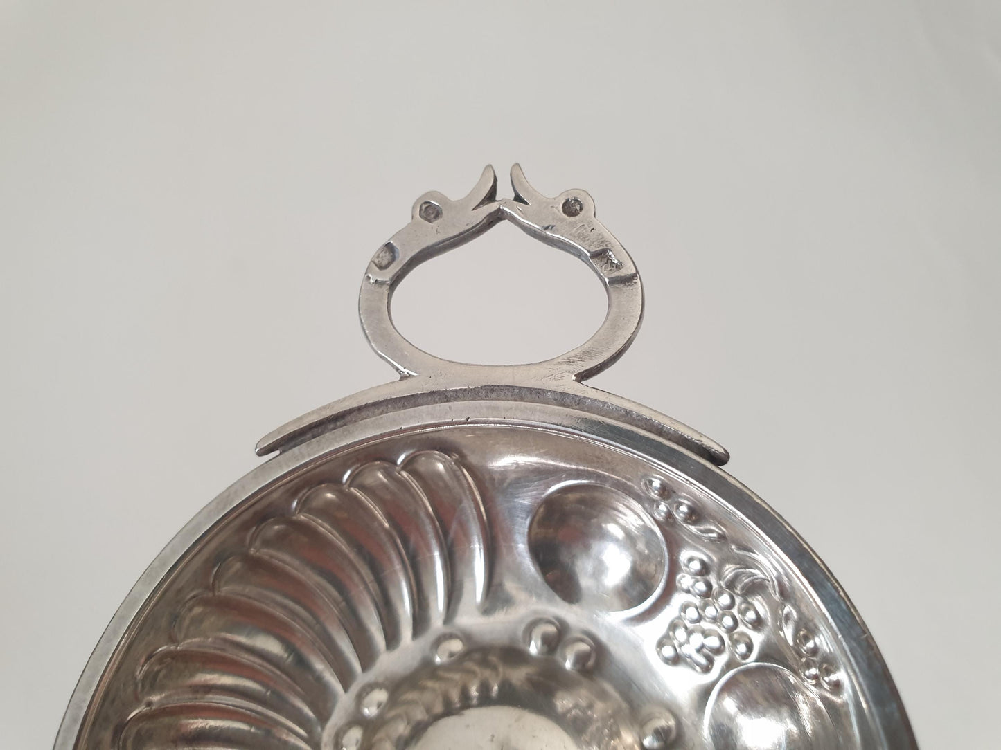 French Antique 950 Silver Bourgogne Wine Taster (Tastevin) by Marc Parrod, Dijon