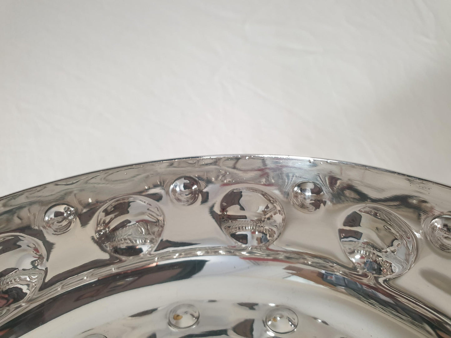 French Vintage Silver Plated Medium Bowl with Handles in Wine Taster Design