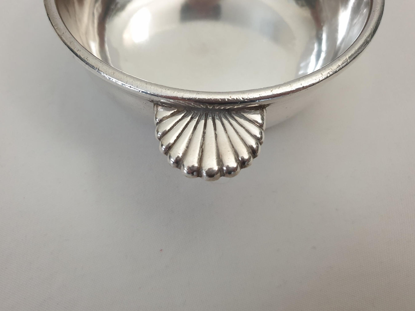 French Vintage Silver Plated Mini Bowl or Sauce Boat with Shell Handles by Renaud & J. Clermont, Nice