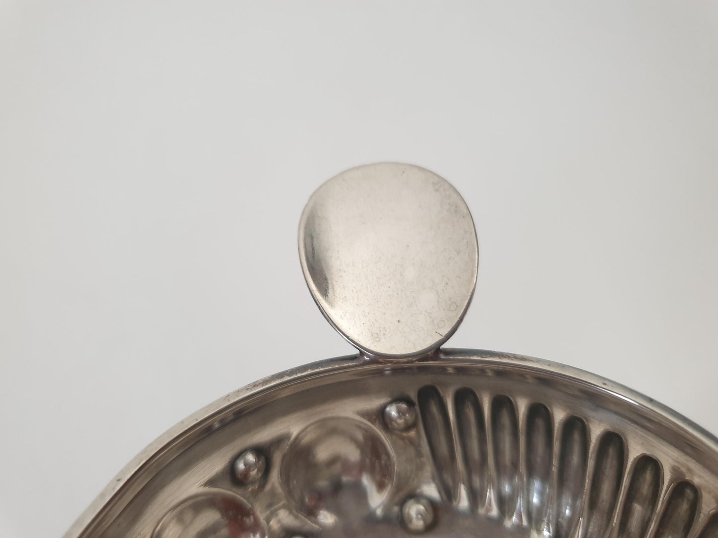 Antique French 950 Silver Wine Taster (Tastevin) with Fluted and Dimpled Design