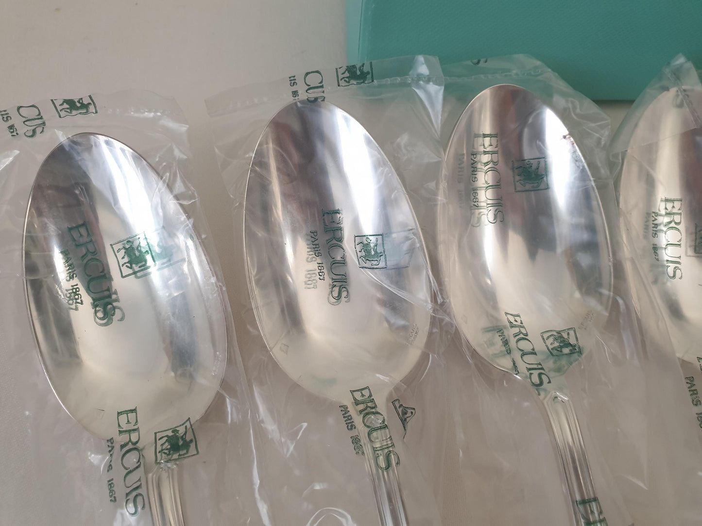 New Ercuis 8 Silver Plated Table Spoons - 8 French Ercuis Soup Spoons