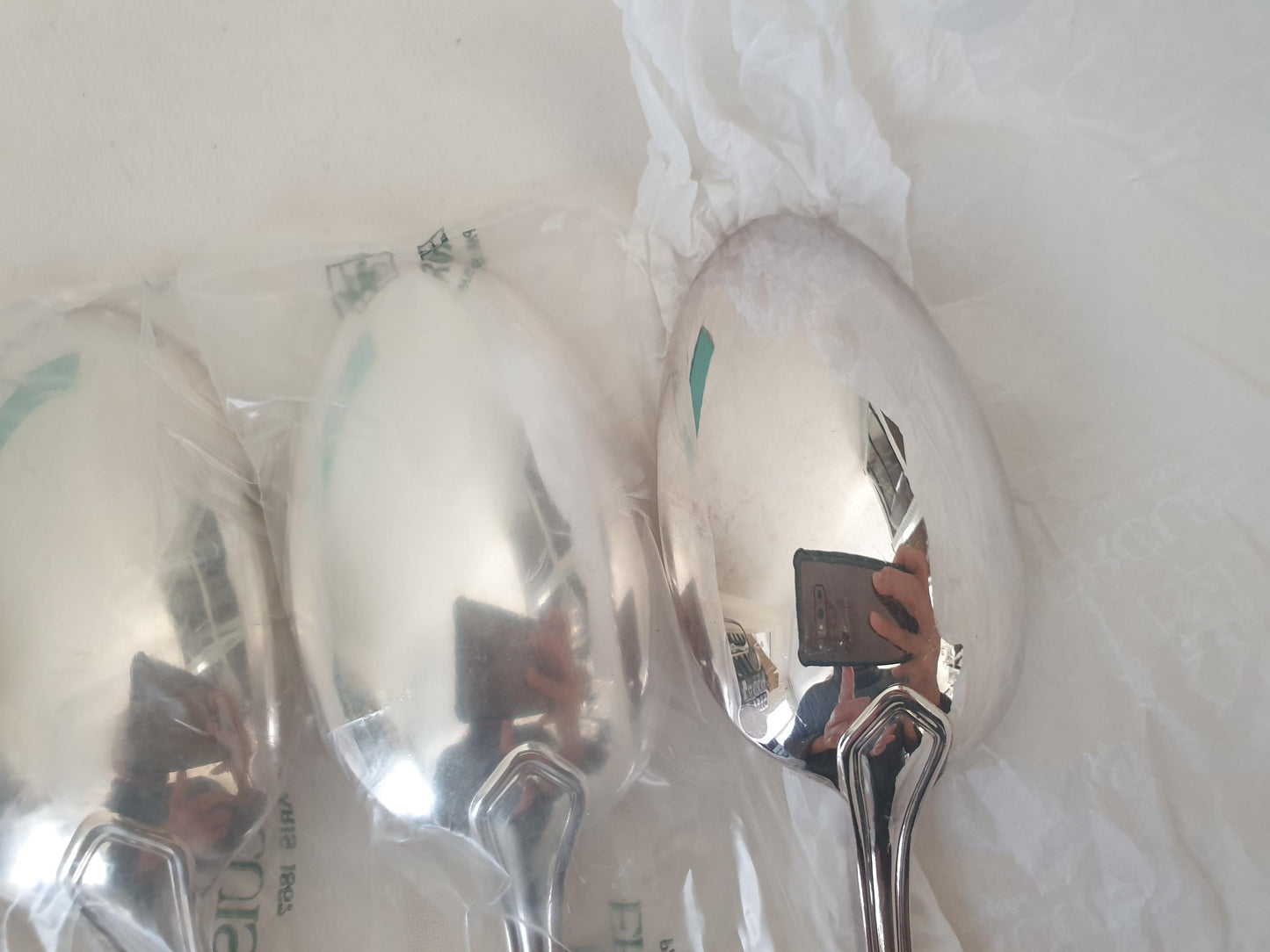 New Ercuis 8 Silver Plated Table Spoons - 8 French Ercuis Soup Spoons