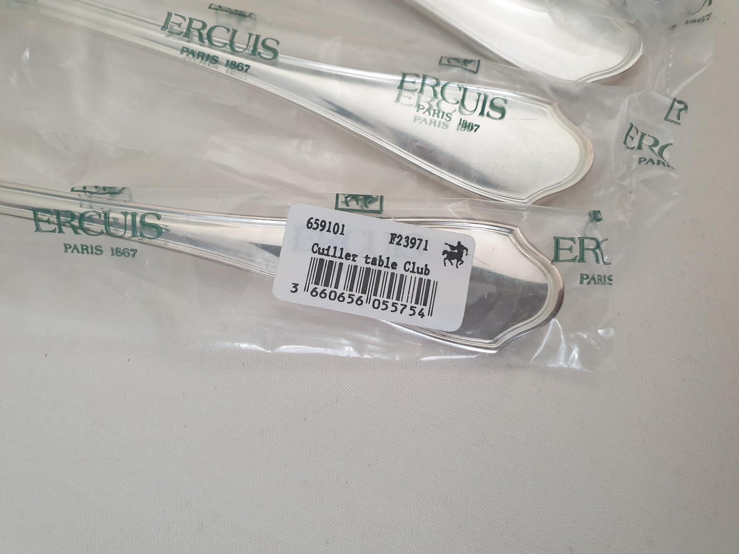 New Ercuis 8 Silver Plated Table Spoons - 8 French Ercuis Soup Spoons