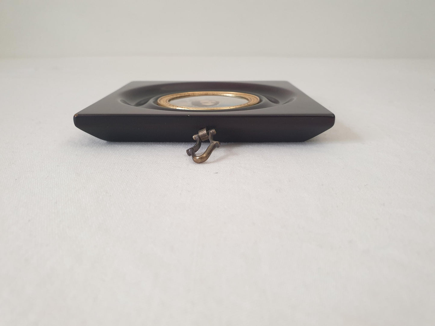 Vintage Hand Painted Miniature Portrait of a Beautiful Young Woman